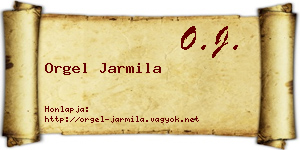 Orgel Jarmila névjegykártya
